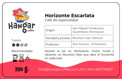 Hangar Coffee - Café de especialidad - Bourbon Rojo - Natural - Frutal - 250 g.